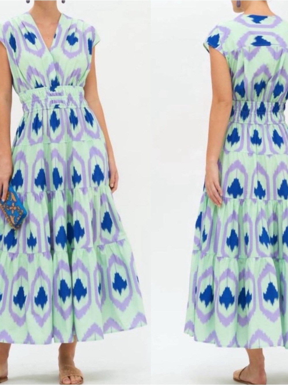Oliphant cinched waist maxi dress